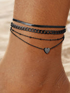 FOCALOOK Anklet Bracelets Set for Women, Plus Size Chain Anklet 8.5-10.5"