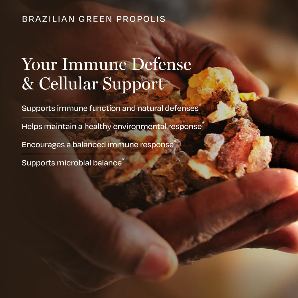 BioPure Brazilian Green Propolis Pure Propolis Extract – Natural Freeze-Dried Extract with Atrepillin-C ad Phenols to Support Respiratory, Gastrointestinal, and Immune Function – 60 Capsules