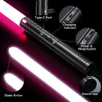 TQQALCYS Lightasaber, Type-C Rechargeable Sword Toy for Kids Cosplay, 2PCS
