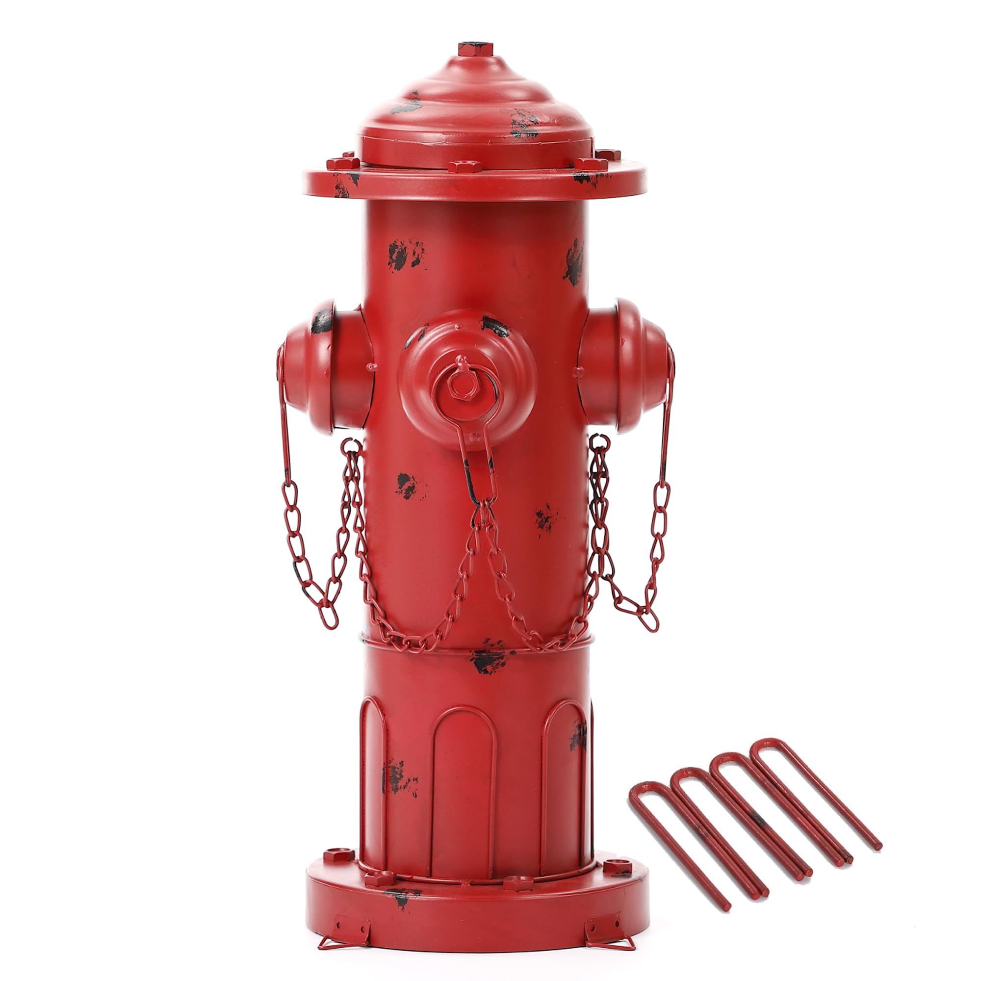 16" H Metal Fire Hydrant for Dogs to Pee On, Vintage Dog Fire Hydrant Post