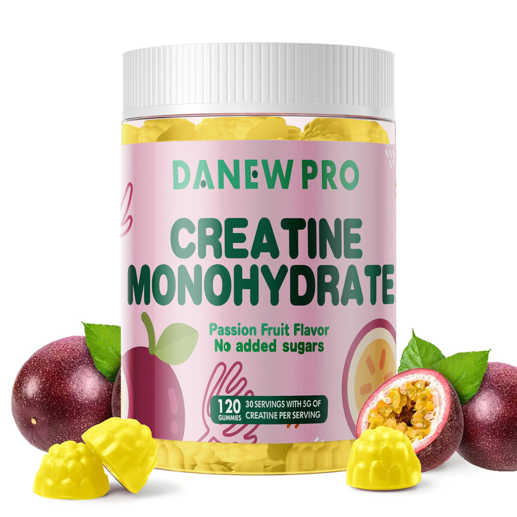 NSF Certified Creatine Gummy 5g - Creatine Monohydrate Gummies for Men & Women, Creatine Monohydrate for Muscle Strength, Muscle Builder, Energy Boost, Pre-Workout Supplement(120 Count)-Passion fruit