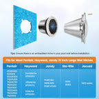 SURAIELEC 10" LED Pool Lights for Inground Pool, 12V AC Waterproof Color-Changing Pool Light with Remote, 300W Equivalent, RGB Colors & Dynamic Effects, Fits Pentair, Hayward, Jandy Niches, 50 Feet