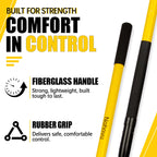 Nohovu Heavy Duty 10 Tine Pitchfork with Fiberglass Handle, 56 Inch Garden Fork for Hay, Compost, Mulch & Yard Work