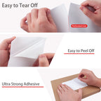 L LIKED 4x6 Direct Thermal Labels, 500pcs Perforated Fanfold, Compatible Zebra & Rollo Printers (Pack of 2)