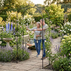 Metal Garden Arbors 8Ft Thickened Arch Trellis for Climbing Plants