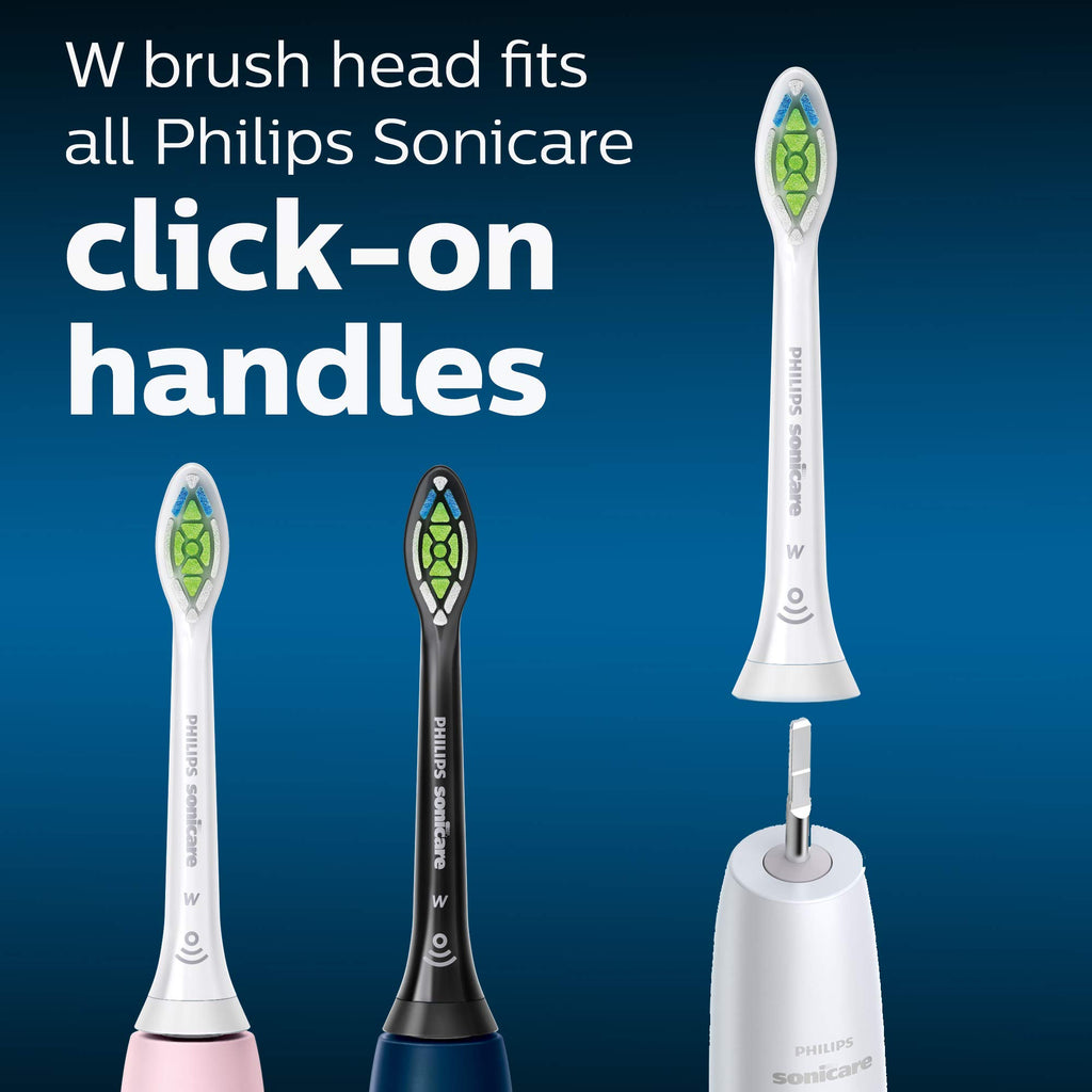 Philips Sonicare W DiamondClean - Genuine Replacement Electric Toothbrush Heads, White, 2 Pack, HX6062/77