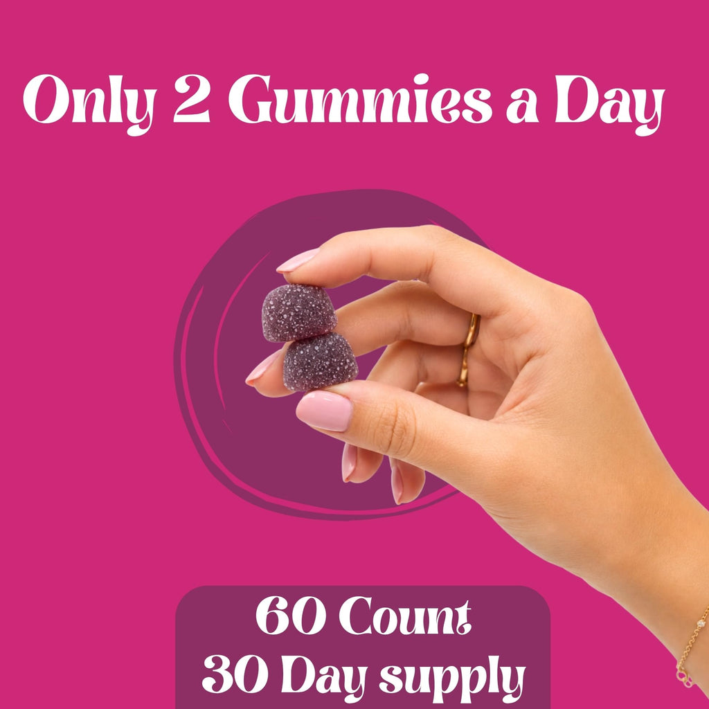 Auva Vitality Iron Gummies for Women — Non-Constipating | Ferrous Fumarate 20mg + Vitamin C | Energy, Anemia & Iron Deficiency Support | Hair Health, Menstrual & Menopause | Grape Flavor, 60 Count