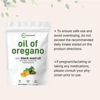Micro Ingredients Oil of Oregano Softgels, 300 Count | 2 in 1 Formulated with Black Seed Oil | 4X Strength Carvacrol & Thymoquinone | Plant Based, Non-GMO