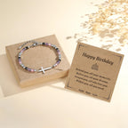 Friend Birthday Gifts for Women, Adjustable Spiritual Cross Bracelet