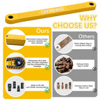 coobeast Offset Extension Wrench Impact Ready Socket Wrench Extender Tool with Versatile 1/4", 3/8", and 1/2" Square Drive Adapters, Universal Extensions Wrench for Small Place, Yellow