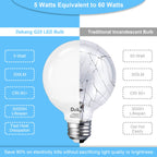 Dekang 8 Pack LED Globe Light Bulbs 5000K Daylight E26 Base 60W Equivalent