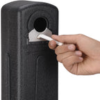 Global Industrial Free Standing Outdoor Cigarette Receptacle Ashtray, Black