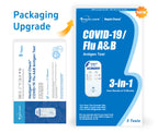 Healgen Rapid Check COVID-19, Flu A&B Antigen Test Kit, The First FDA Authorized OTC 3-in-1 Flu & COVID Home Test, Easy to Read Dual Windows, Results in 15 Mins, 5 Test