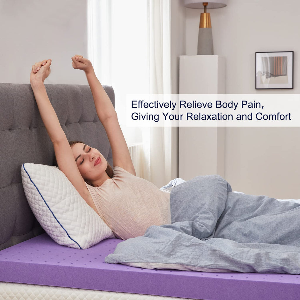 SINWEEK 2 Inch Gel Memory Foam Mattress Topper, Twin Size