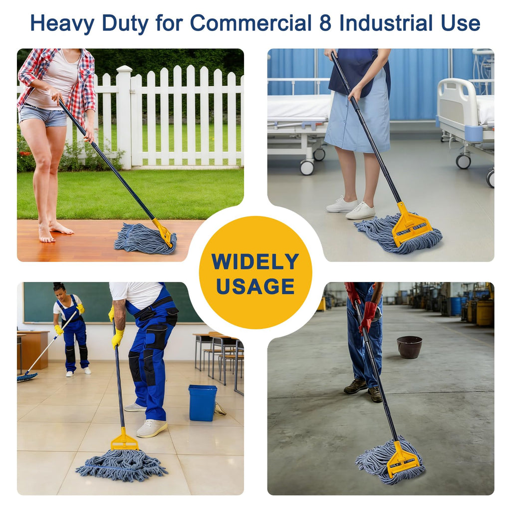KeFanta 2 Pack Commercial Mop Heavy Duty Industrial Mops,60" Long Handle