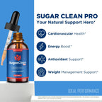 Sugar Clean Pro Drops, Official SugarClean Pro Advanced Blood Formula Supplement - Maximum Strength, All Natural Healthy Circulation & Stable Levels, SugarCleanPro Health Support Reviews (1 Pack)