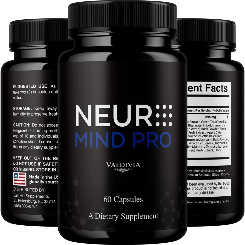 (2 Pack) Neuro Mind Pro Capsules - Official NeuroMindPro Supplement, Premium Formula, Natural Vitamins for Health & Wellness - 120 Capsules for 2 Months
