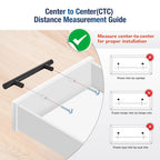 JOY DECOR 10 Pack 6-3/8 Inch Cabinet Pulls Kitchen Cabinet Handles with 4 Inch Hole Center Matte Black Cabinet Hardware Stainless Steel Kitchen Drawer Pulls for Cabinets Cupboard, 102mm Hole Centers