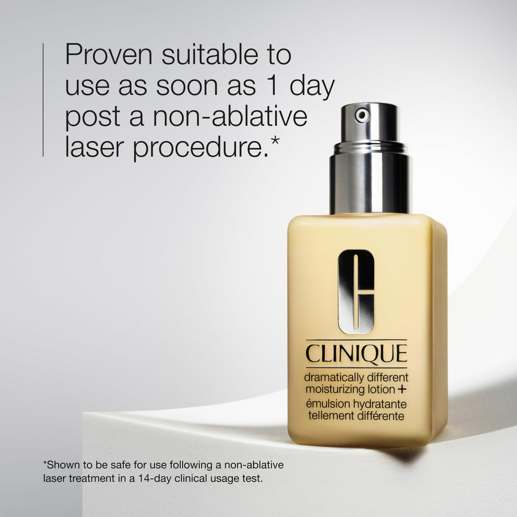 Clinique 3-Step Dramatically Different Moisturizing Lotion+ | Face Moisturizer For Dry to Dry Combination Skin Types | With Glycerin | Hydrating, 4.2 Fl Oz