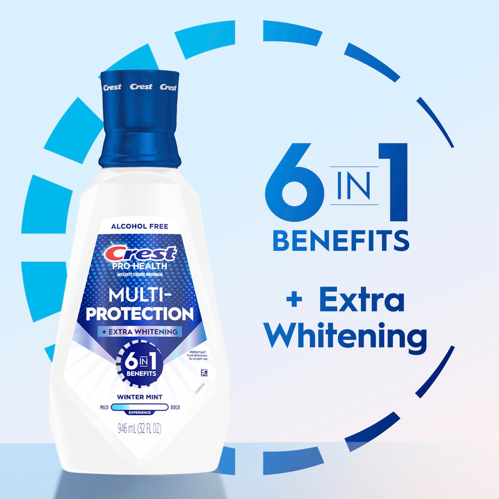 Crest Pro-Health Advanced Mouthwash, Alcohol Free, Extra Whitening, Energizing Mint Flavor, 946 mL (32 fl oz)