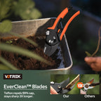 VOTREK® Pruning Shears, Patented Stepless Handle Opening for All Hand Size
