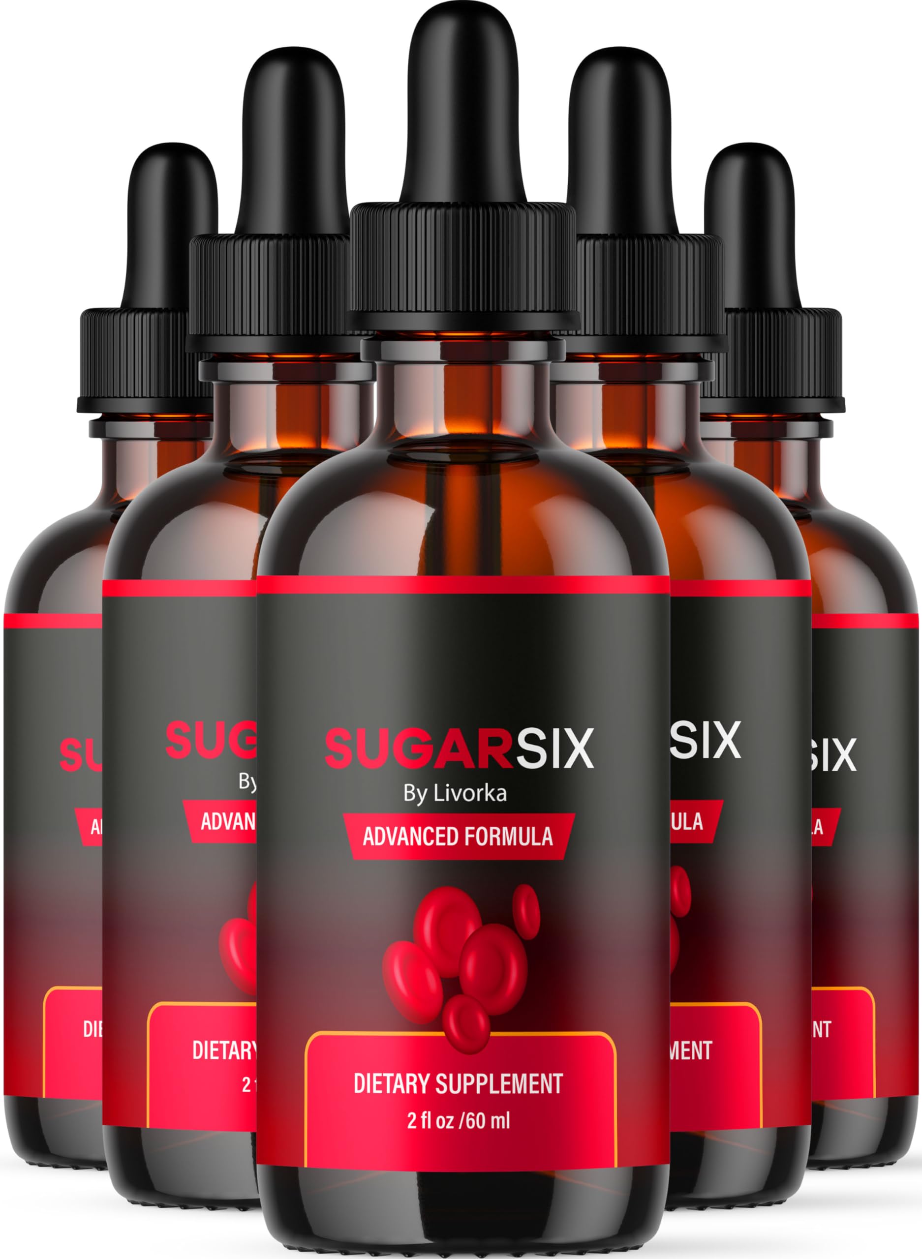 (5 Pack) Sugar Six, Sugar Six Drops, SugarSix, Sugar 6, SugarSix Support Formula, Sugar 6 Supplement, Sugar Six Formula, SugarSix Drops, Sugar Six Reviews, SugarSix Formula, 5 Bottles for 5 Months