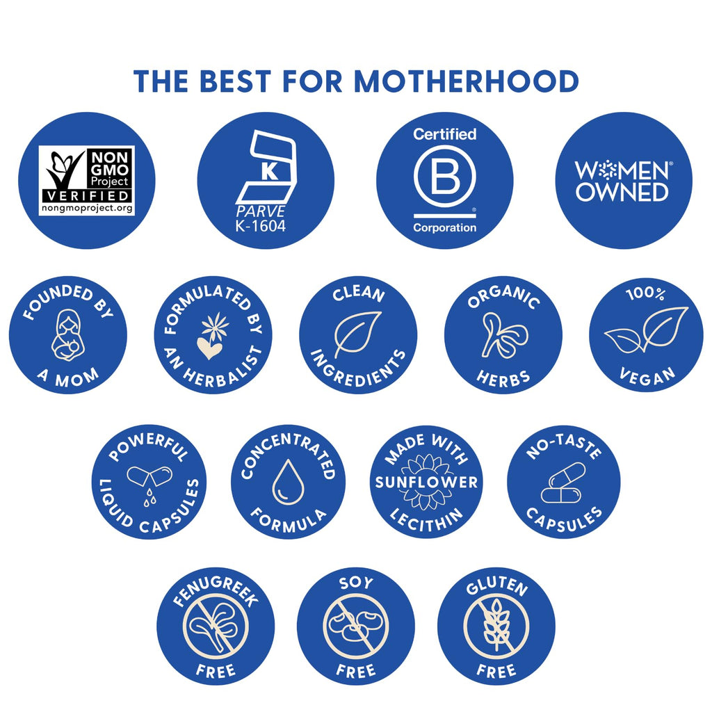 Motherlove More Milk Moringa (270 Liquid caps) Moringa-Based Lactation Supplement to Support Breast Milk Supply—Non-GMO, Organic Herbs, Vegan, Kosher