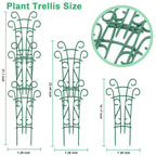 Qaobo Plant Trellis for Potted Plants 12 Pack Stackable Indoor Outdoor Climbing Houseplant Support with Garden Wire for Pothos Hoya Ivy Flower