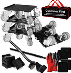 Qenovo Furniture Dolly,Furniture Movers with 5 Wheels,Silent & 360° Rotating Wheels & Side Brake,2400 Lbs Capacity,Carbon Steel Panel Heavy Duty Dolly for Appliances,Sofas,Beds,Pianos