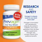 Prevagen Regular Strength Orange Chewables - 90 Tablets (3 Month Supply) | Formulated for Your Brain | 10mg of Apoaequorin Plus Vitamin D3