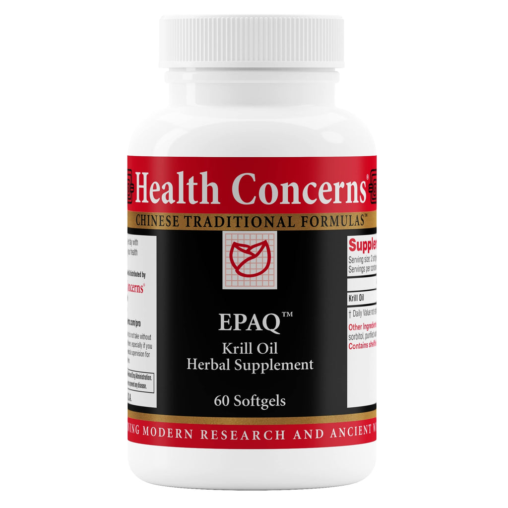 Health Concerns EPAQ – Brain Health Support Supplement – 1,000 mg of Krill Oil Per Serving – Cognitive Function & Heart Health – Chinese Herbal Supplement – Antioxidants & Phospholipids – 60 Softgels