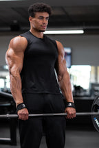 Fitgriff�� Lifting Wrist Straps for Weightlifting, Gym, Deadlift, Workout (Made of Premium Cotton & Padded) - Men & Women (Standard, Black (Silicone-Grip))