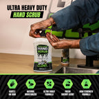 Grip Clean Ultra Heavy Duty Hand Cleaner for Mechanics – Walnut Shell & Clay-Infused Technology Removes Grease, Oil & Paint – Pro-Grade Industrial Hand Soap with Cherry Scent - 32 Fl Oz