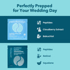 Patchology Bridal Shower Gift Box – Something Blue Cooling Under Eye Patches for Brides & Bridesmaids, Depuffing & Firming Gel Masks with Peptides & Bakuchiol – Wedding Skincare Gift Set