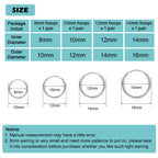 EPIRORA Silver Hoop Earrings- Cartilage Earring Small Hoop Earrings for Women Men,4 Pairs of Hypoallergenic 925 Sterling Silver Tragus Earrings(Silver,8mm/10mm/12mm/14mm)