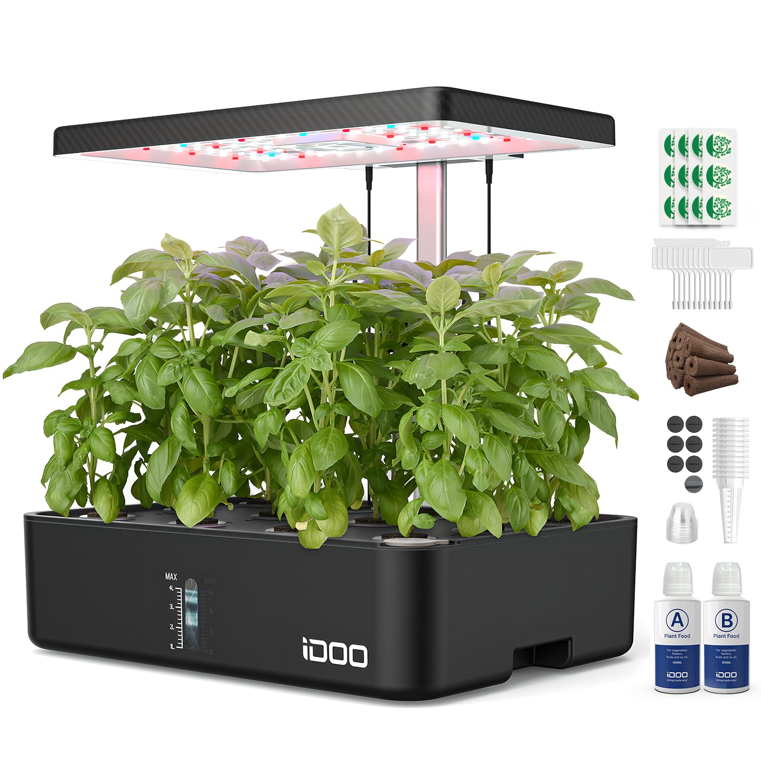 iDOO 12Pods Hydroponics Growing System Garden with LED Grow Light