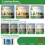 wolezek Clip on Grow Lights for Indoor Plants, Full Spectrum 6000K