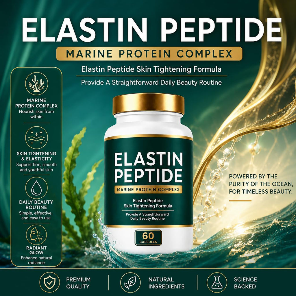 Keikeyo Elastin Peptides, Elastin Peptide Skin Tightening Formula, Marine Protein Complex, Daily Nutritional Support for Skin 60 Count (1pcs, 1)
