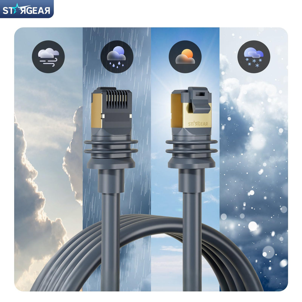 STARGEAR Starlink Cable Gen 3 5M/16.4FT, Starlink Gen 3 Cable for Starlink Standard 4/4X/V3/REV 4/MINI, Extension Replacement Starlink Ethernet Cable Satellite Internet Kit Waterproof Outdoor