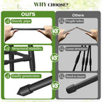 Alisisfores 4 FT Obelisk Trellis for Climbing Plants, Black