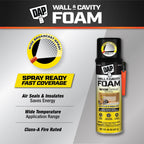 DAP Wall and Cavity Foam with Wide Spray Applicator Aerosol, Off White, 20 oz. (7565000370) (Pack of 6)