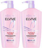 L’Oreal Paris Elvive Glycolic + Gloss Shampoo and Conditioner Set, 56 Fl Oz