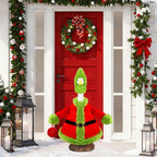 Teeanzo Christmas Winter Goose Outfit for 23" Porch Goose Holiday Red Green Cloths Costume Xmas Winter Outdoor Garden Patio Yard Lawn Art Decoration