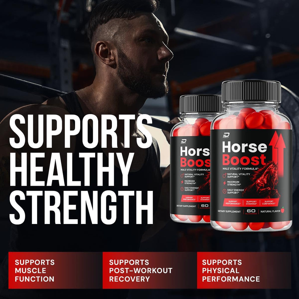 Horse Boost Gummy – HorseBoost Gummies Advanced Formula for Male, Maximum Strength for Overall Wellness, Natural Vitamins - 5 Pack - 300 Gummies