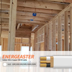 Energeaster Solid Indoor 14/2 W/G NMB Cable 100ft Coil，Electrical Wire 14 Gauge Wire 2 Conductors Non-Metallic with Ground Wire(White)