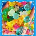 100PCS Mini Glow in The Dark Resin Animals, Blind Bags, Mini Resin Animals for DIY Fairy Garden Micro