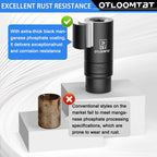 OTLOOMTBT 32PCS 1/2" Drive Impact Socket Set - Heavy Duty Industrial-Grade Deep Sockets, Metric/SAE Full Set with Extension Bar, Cr-V Steel Corrosion-Resistant Coating & Premium Storage Case