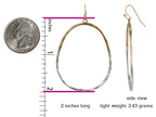 SPUNKYsoul Willow Two Tone Oval Hoop Earrings for Women, Gold Silver Dangle