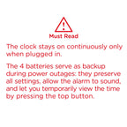 Peakeep Slim Digital Mirror Aesthetic Alarm Clock for Bedrooms Desk Decor