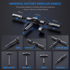 74 in 1 Magnetic Ratchet Screwdriver Set - T Handle Ratchet Screwdriver with S2 Steel Bits, Detachable Design & Storage Case, Precision Repair Tool Kit for Electronics, Furniture, Bicycle, Watch, DIY